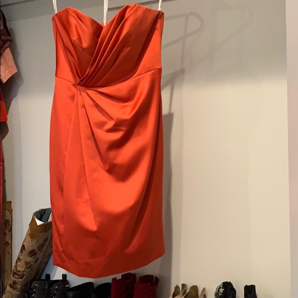 David’s Bridal Bridesmaid Dress Burnt Orange SZ 4